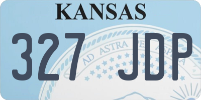 KS license plate 327JDP