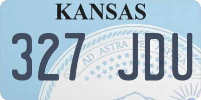 KS license plate 327JDU