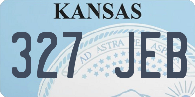 KS license plate 327JEB