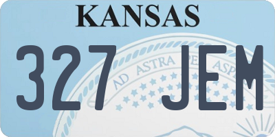 KS license plate 327JEM