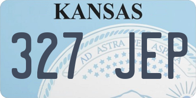 KS license plate 327JEP