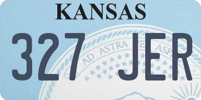 KS license plate 327JER