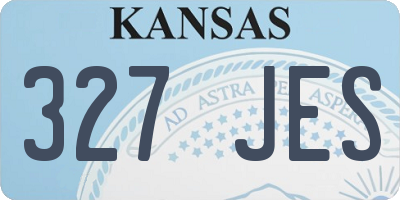 KS license plate 327JES