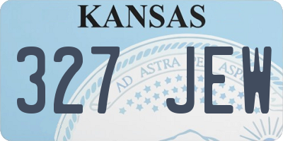 KS license plate 327JEW