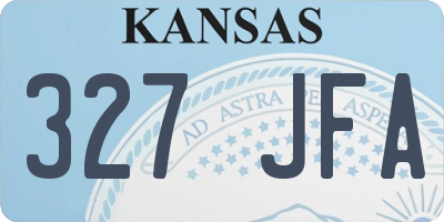 KS license plate 327JFA