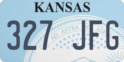 KS license plate 327JFG