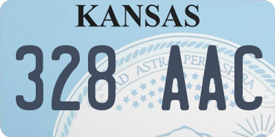 KS license plate 328AAC