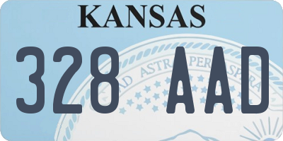 KS license plate 328AAD