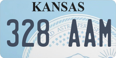 KS license plate 328AAM