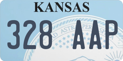 KS license plate 328AAP