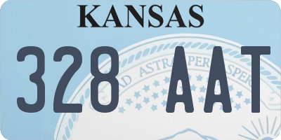 KS license plate 328AAT
