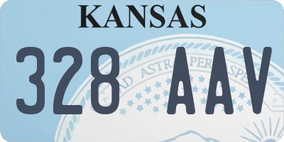 KS license plate 328AAV