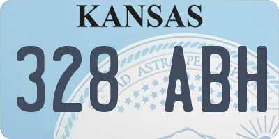 KS license plate 328ABH