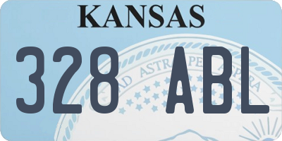 KS license plate 328ABL