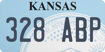 KS license plate 328ABP