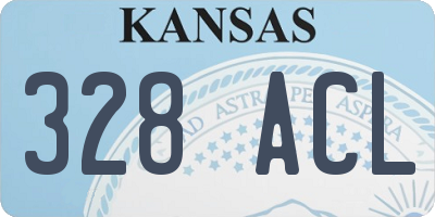 KS license plate 328ACL