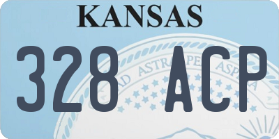 KS license plate 328ACP
