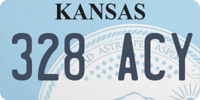 KS license plate 328ACY