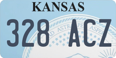 KS license plate 328ACZ