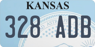 KS license plate 328ADB