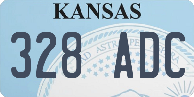KS license plate 328ADC