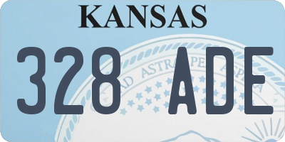 KS license plate 328ADE