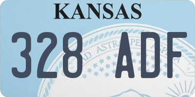 KS license plate 328ADF