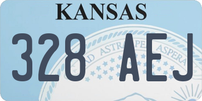 KS license plate 328AEJ