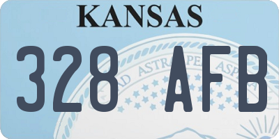 KS license plate 328AFB