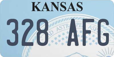 KS license plate 328AFG