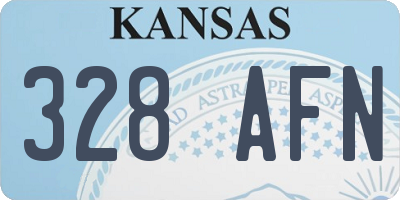 KS license plate 328AFN