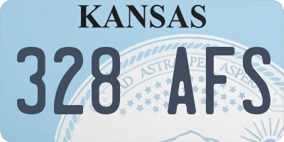 KS license plate 328AFS