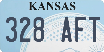 KS license plate 328AFT