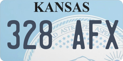 KS license plate 328AFX