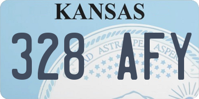 KS license plate 328AFY