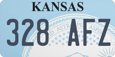 KS license plate 328AFZ