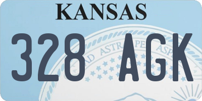KS license plate 328AGK