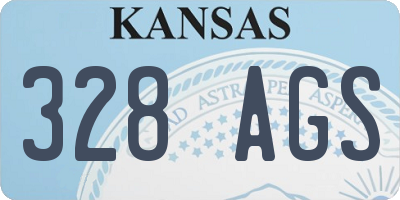 KS license plate 328AGS