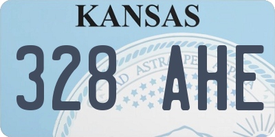 KS license plate 328AHE