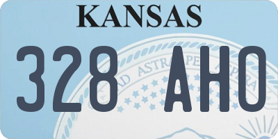 KS license plate 328AHO
