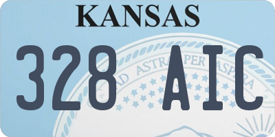 KS license plate 328AIC