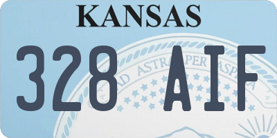 KS license plate 328AIF