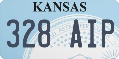 KS license plate 328AIP