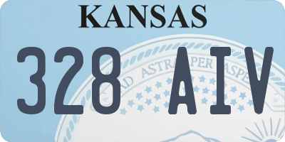 KS license plate 328AIV