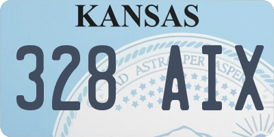KS license plate 328AIX