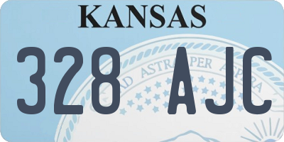 KS license plate 328AJC