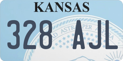 KS license plate 328AJL