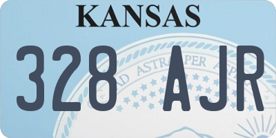 KS license plate 328AJR