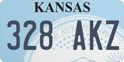 KS license plate 328AKZ