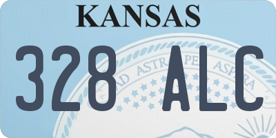 KS license plate 328ALC